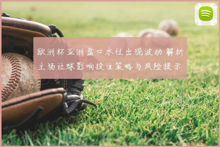 欧洲杯亚洲盘口水位出现波动 解析主场让球影响投注策略与风险提示